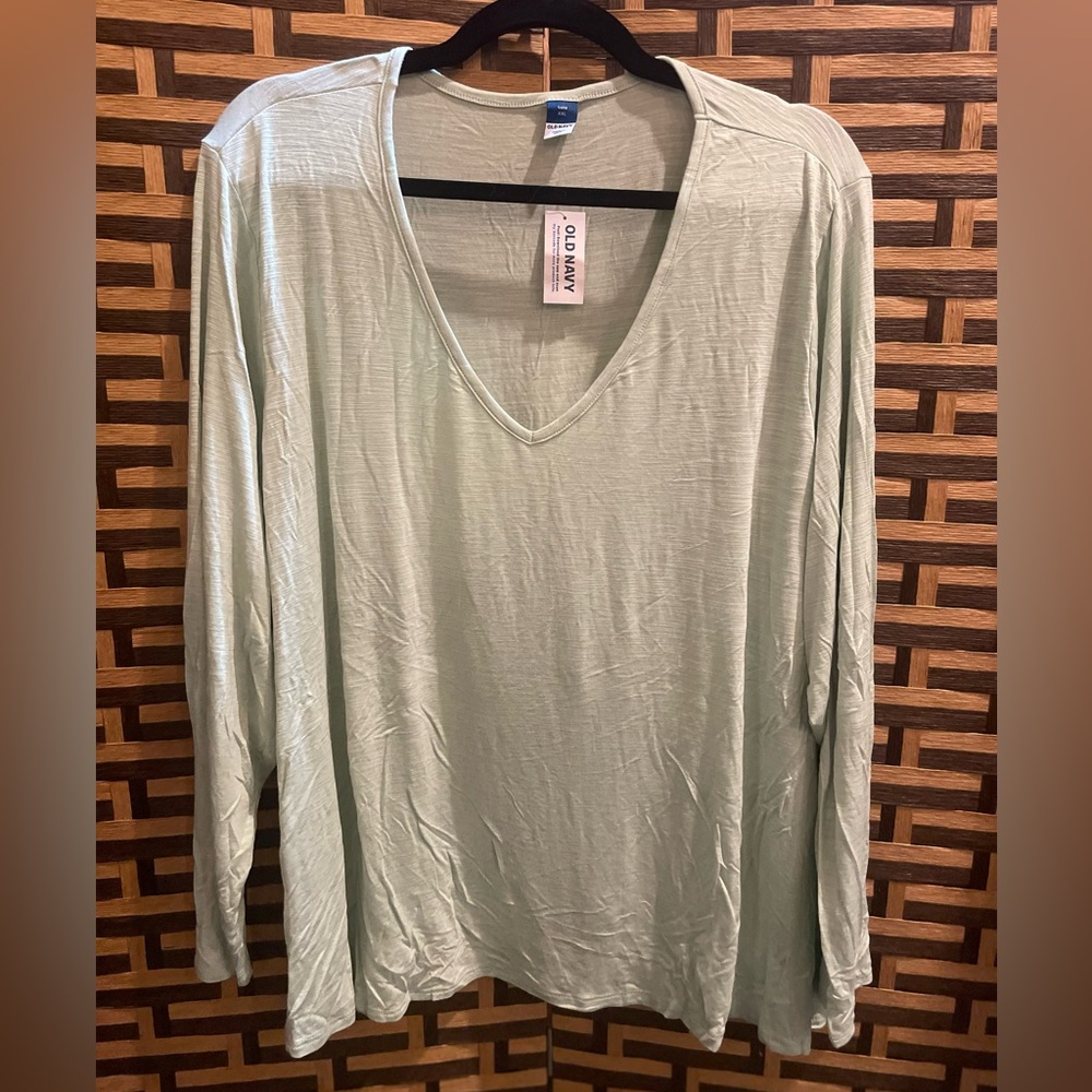 NWT OLD NAVY mint green luxe long tee womens xxl